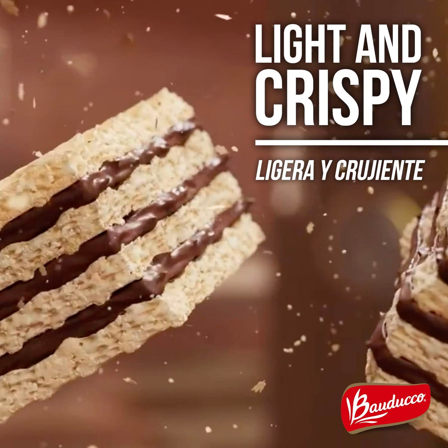 Bauducco Chocolate & Vanilla Wafer Cookies - Convenient Single Serve Wafer Cookies With 3 Layers of Cream - Delicious Sweet Snack on the go or Dessert 28.2oz (Pack of 20)