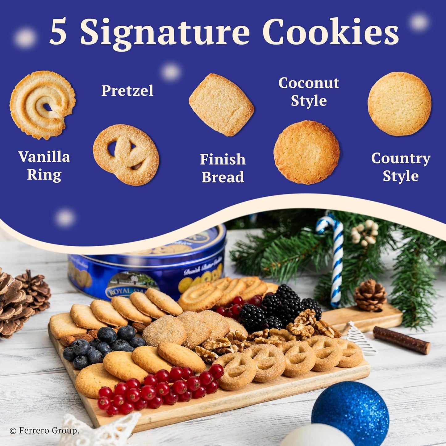 Royal Dansk Danish Cookie Selection, No Preservatives or Coloring Added, 12 Oz. (Pack of 1)